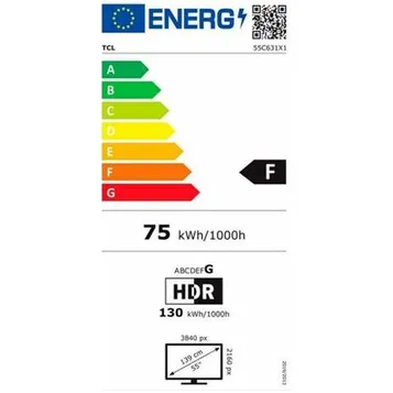 TV QLED 55C631 139 cm 4K UHD Argent Rec