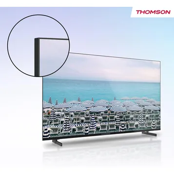 Le téléviseur Thomson mise sur un design épuré avec trois côtés sans bords.